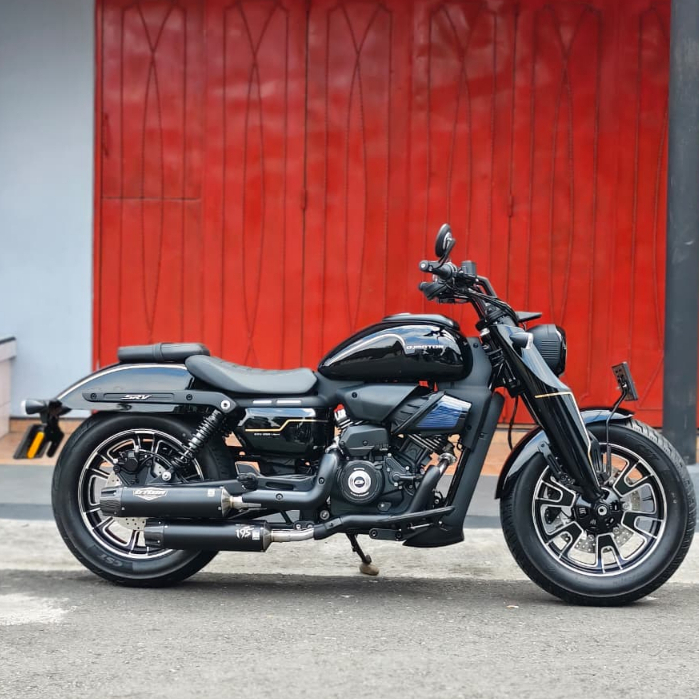 KNALPOT QJ MOTOR SRV 250 TRITON EXHAUST PLUG AND PLAY FULL SYSTEM