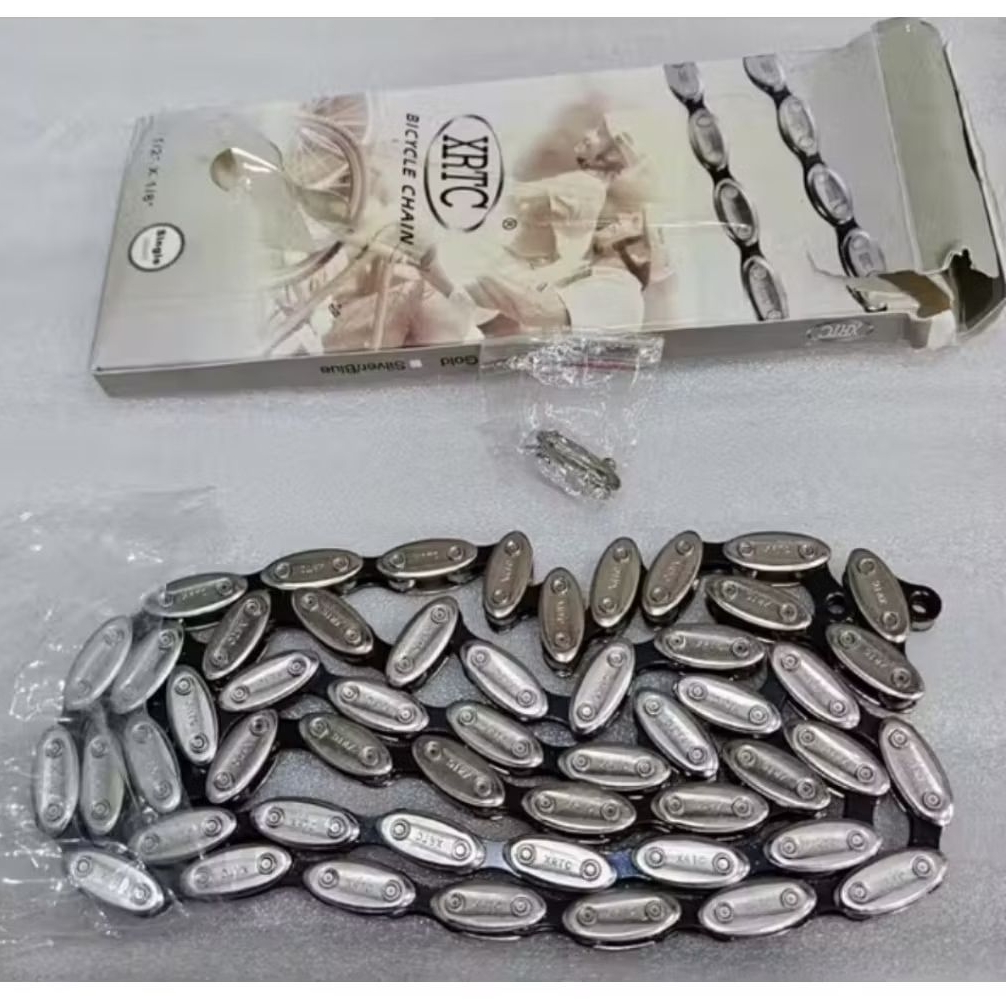 Rantai Sepeda Oval Silver Fixie