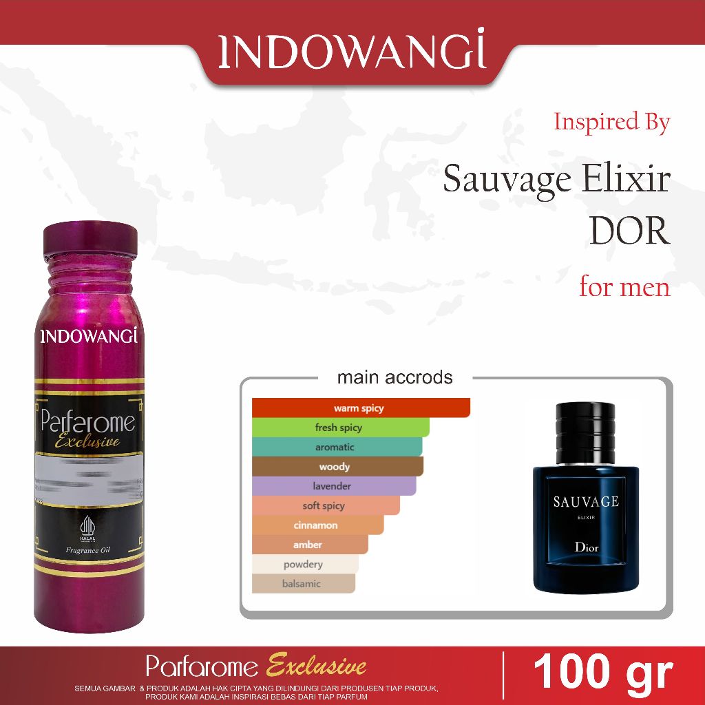 Bibit Parfum Sauvage Elixir Parfarome Exclusive Segel 100gr