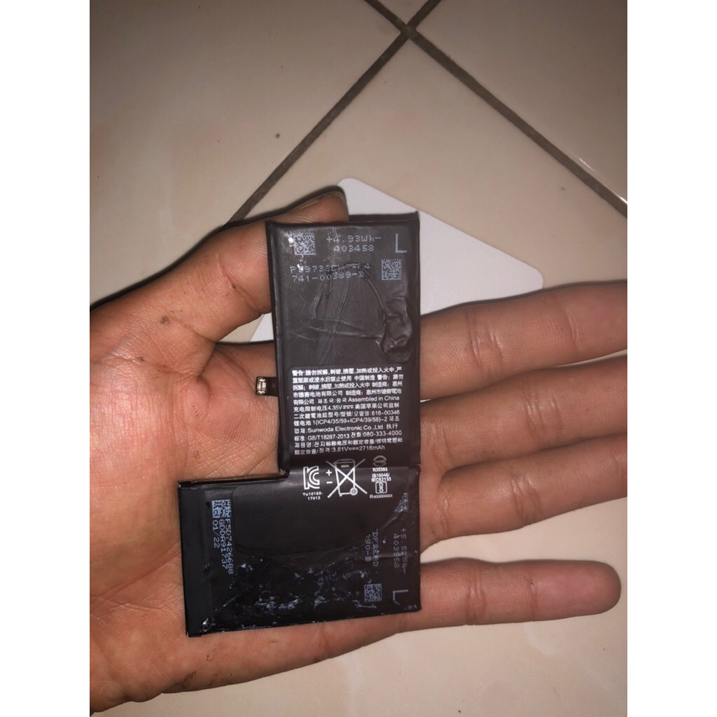 Baterai original copotan iphone x