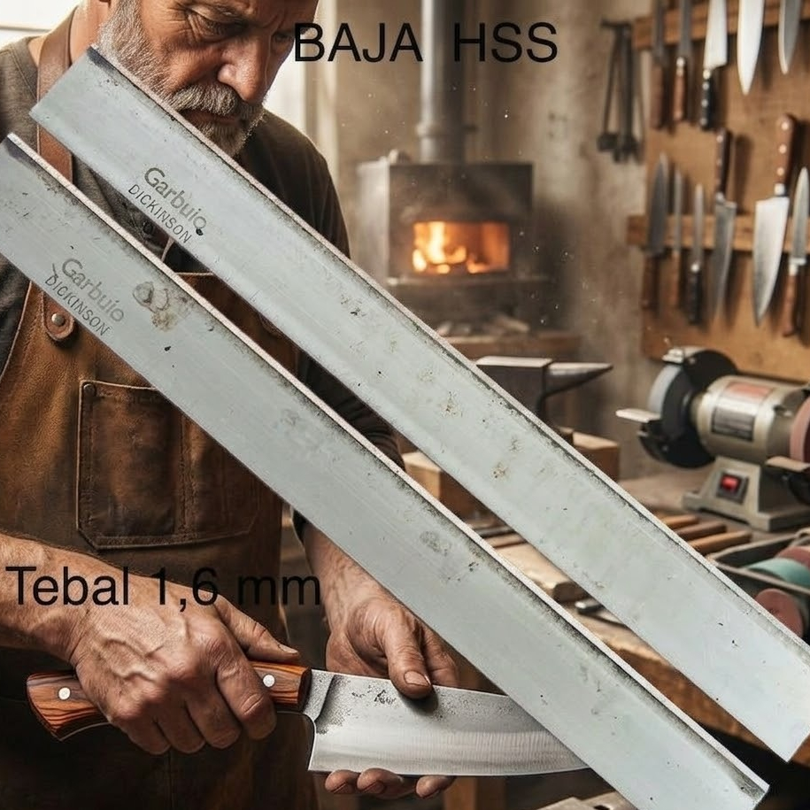 Potongan Gergaji Besi Merk Eberle Tebal 1,6mm /Pisau planer bekas lebar 5cm tebal 1,6mm 51cm