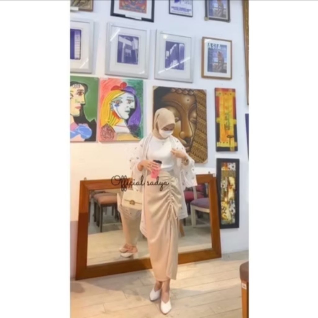 Rok serut / Rok serut pinggir / Rok serut satin