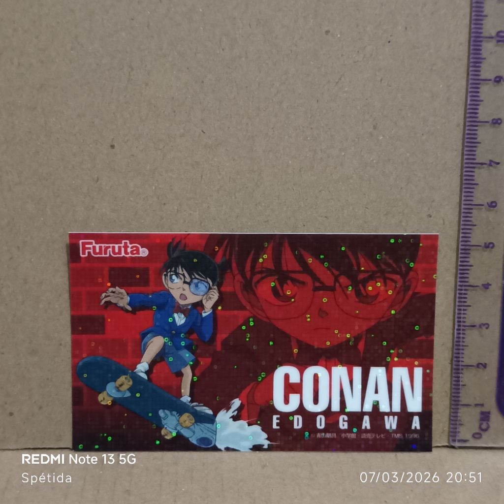 Sticker Edogawa Conan turbo engine skateboard
 "Detective Conan Wafer Chocolate 5th Edition"