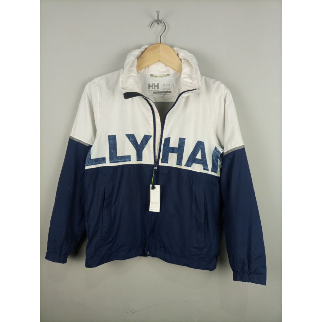 Jaket Helly Hansen Outdoor_Putih Navy_Size S/remaja 12-14 th