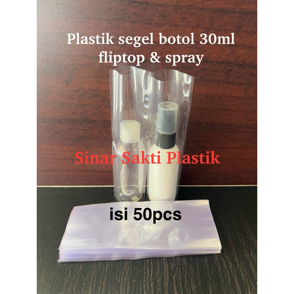 PLASTIK SEGEL Botol Sprey 30ml / Botol Fliptop 30ml Plastik Segel Botol Fliptop 30ml (1pack isi 50)