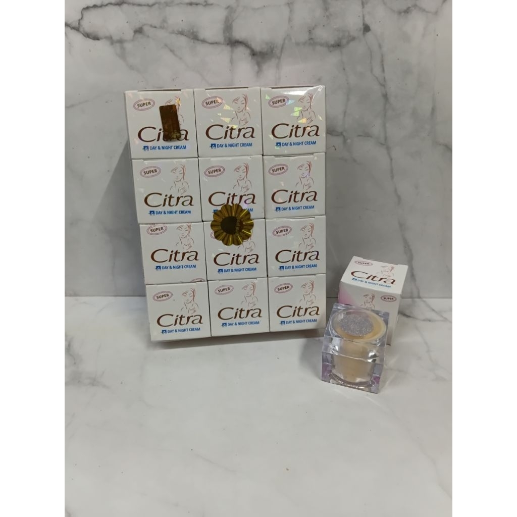 Cream CITRA Super Pearly White UV 40gr Lusinan[isi12pcs]  -Bubuk Mutiara Cina Original