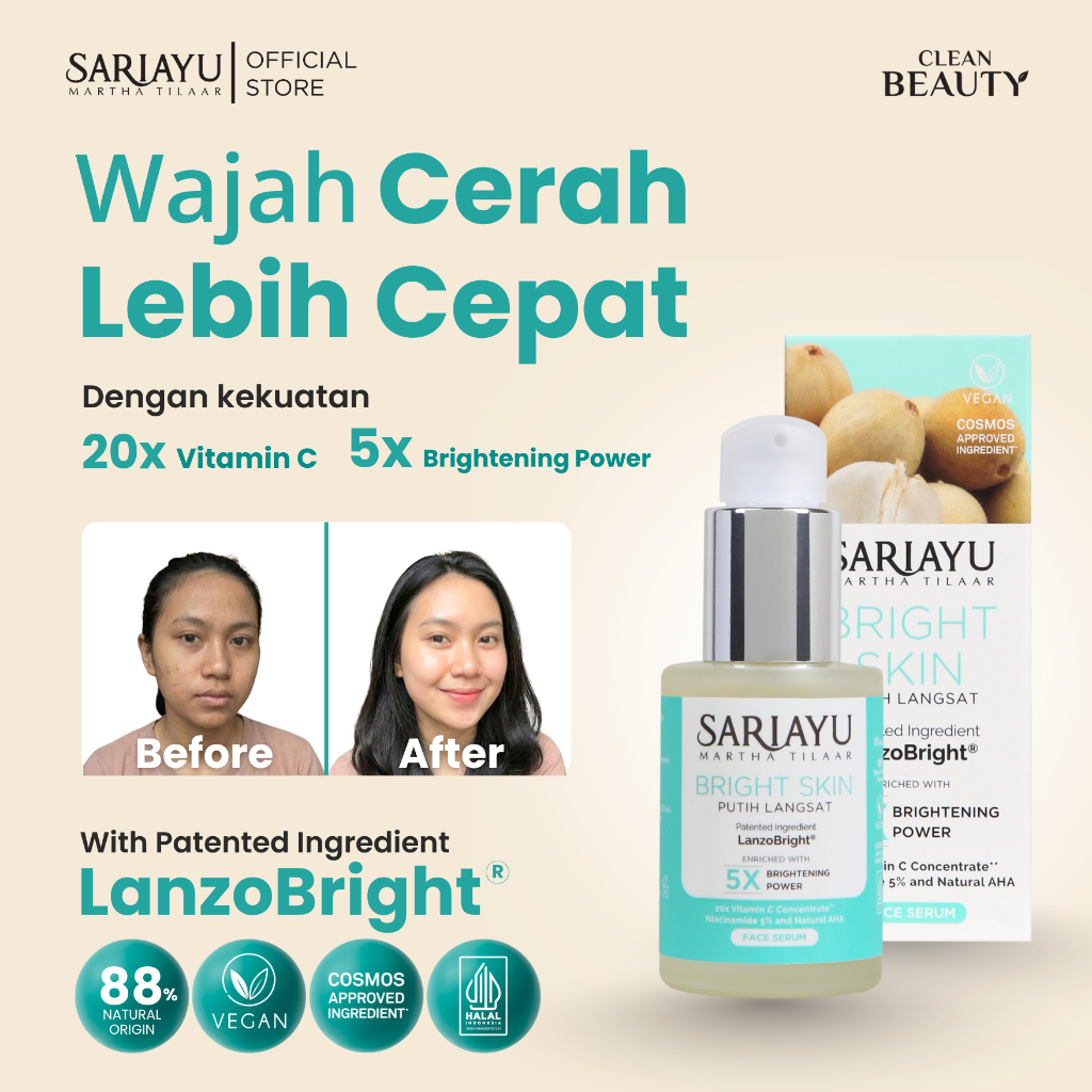 Sariayu Bright Skin Putih Langsat Face Serum 30 ml