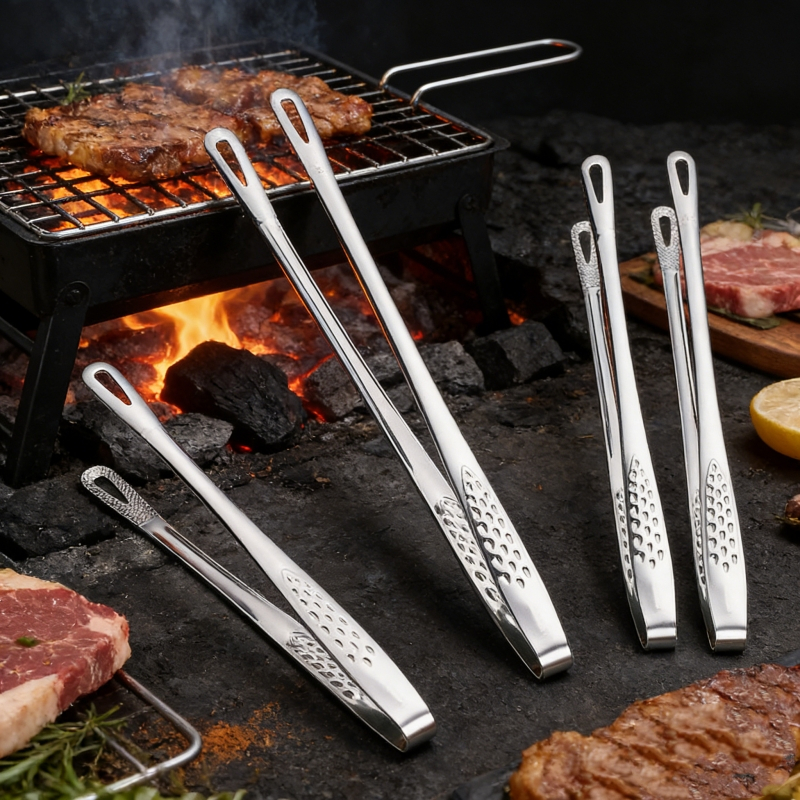 TJepit Makanan Daging Korean BBQ Steak Clip 24.5/28 cm / Klip Pemanggang Stainless Steel Klip Makana