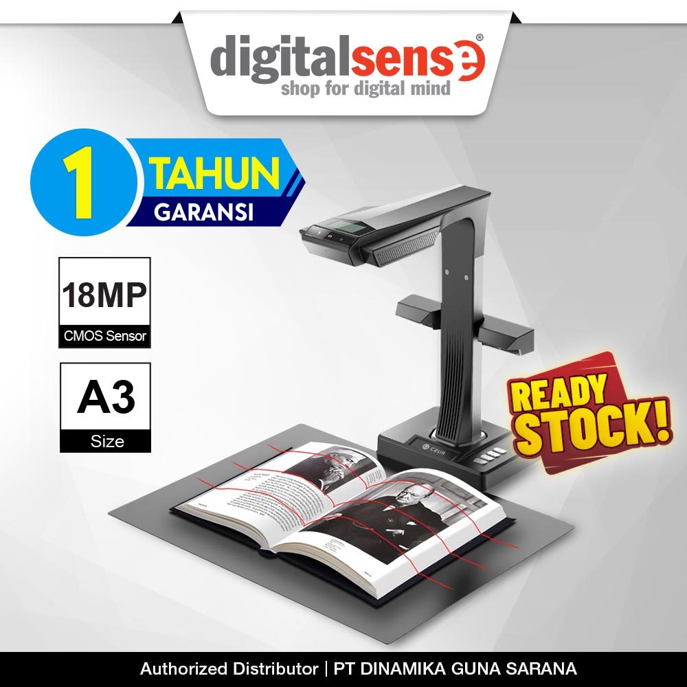 Scanner Buku CZUR ET18 Pro - 1, 5 Detik A3 - Distributor Resmi