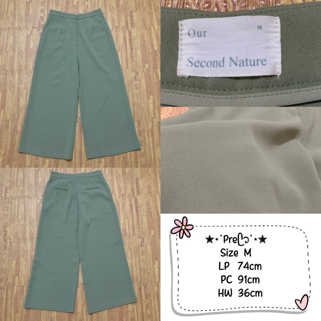 Celana Wanita Kulot Bahan Warna sage