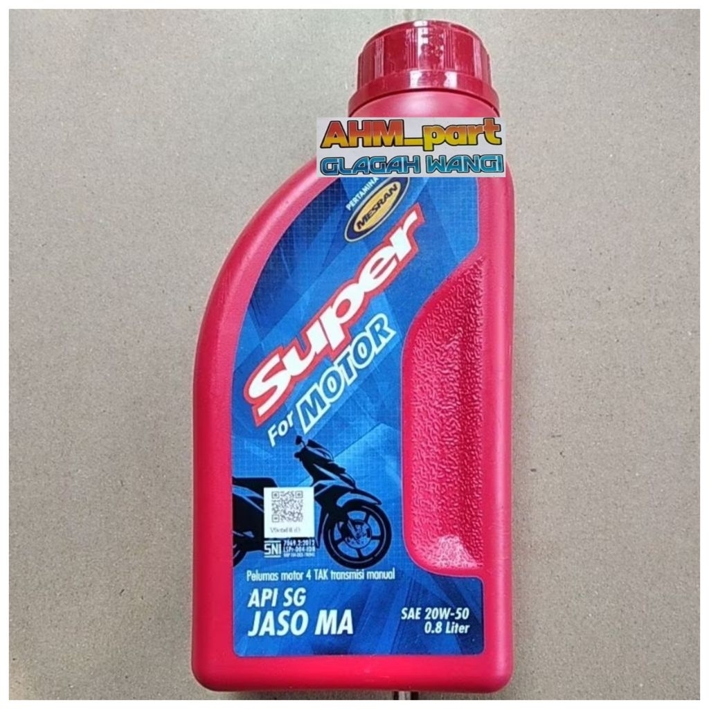 Oli mesran super motor 800ml asli PERTAMINA