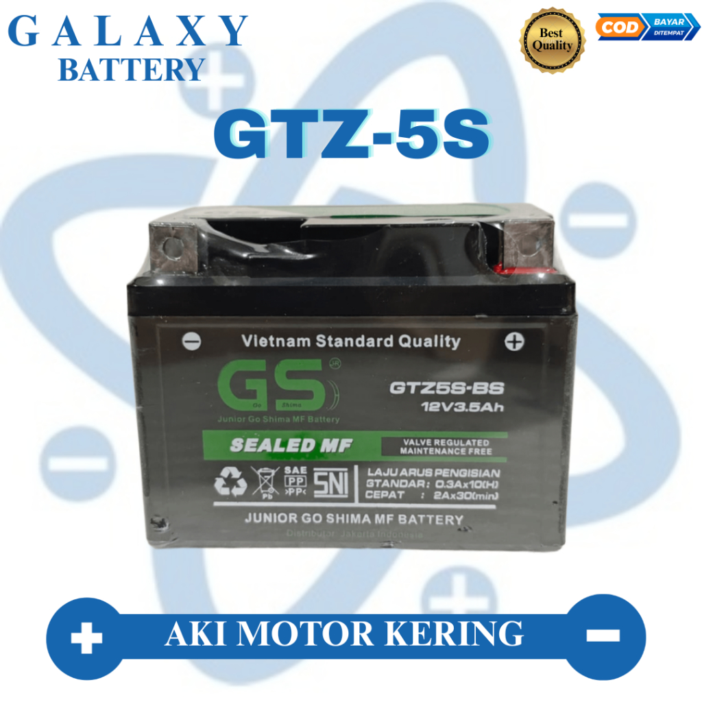 Aki Motor Mio M3 / Mio J / Mio GT 125 / GTZ5S  Accu Kering