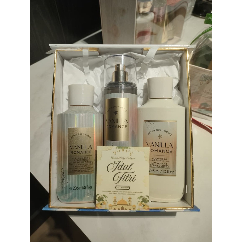 Paket Hadiah/Seserahan/Hampers Bath & Body Works Set 3 Vanilla Romance