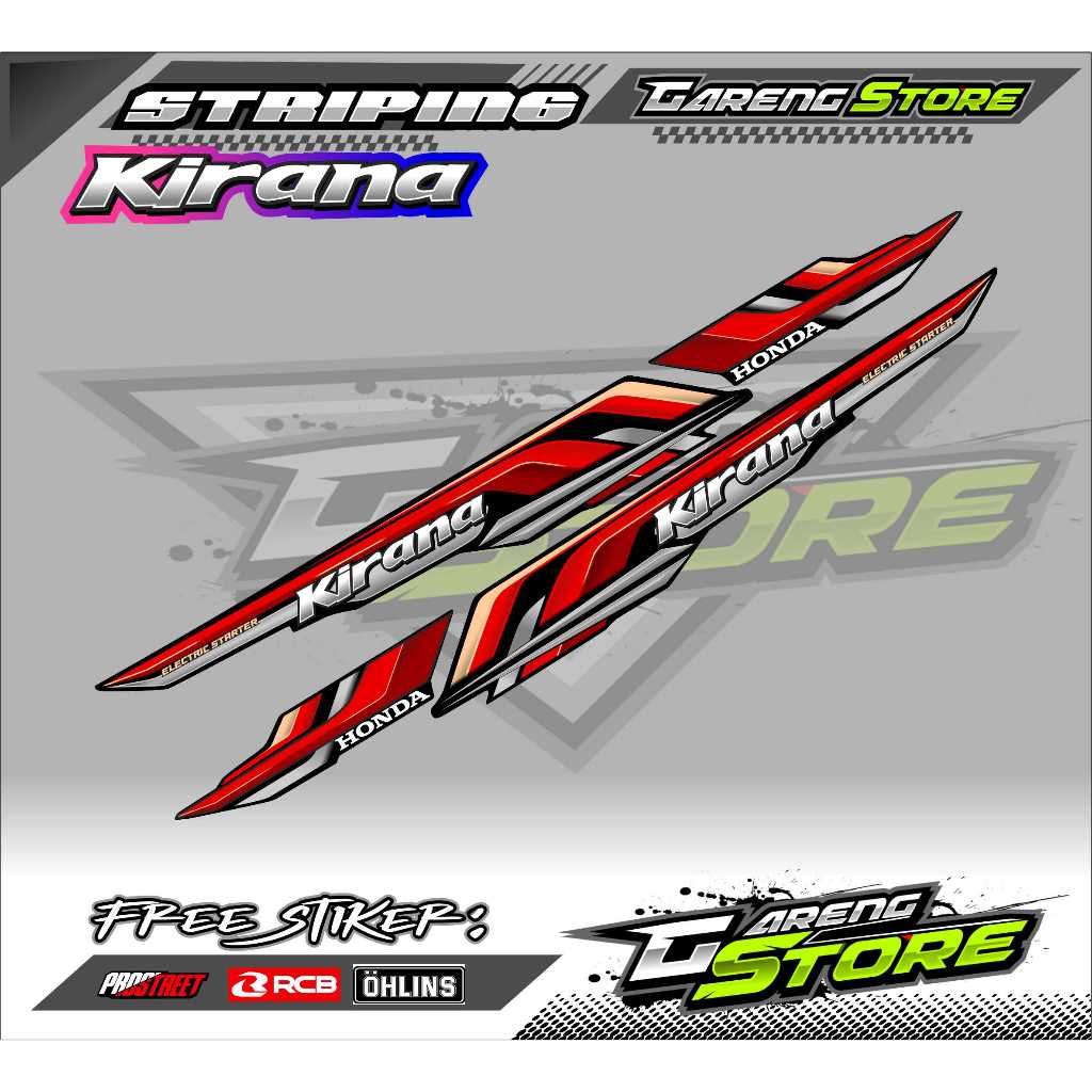 STRIPING VARIASI HONDA KIRANA 125 / STICKER LIST VARIASI MOTOR HONDA KIRANA 125