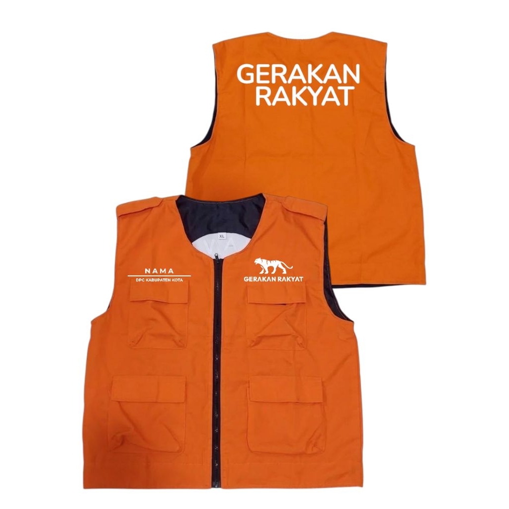 rompi gerakan rakyat rompi partai gerakan rakyat rompi ormas gerakan rakyat