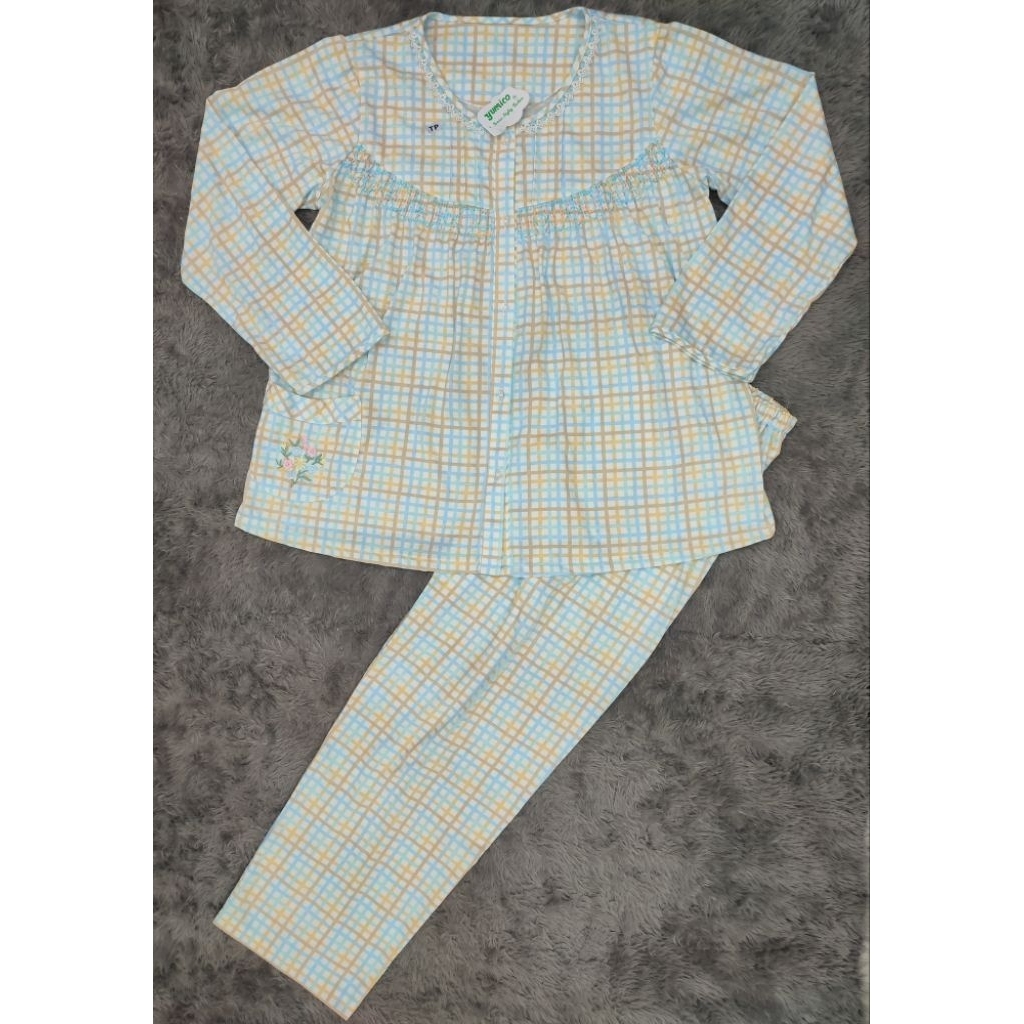 Setelan Piyama Yumico bahan kaos ukuran standar