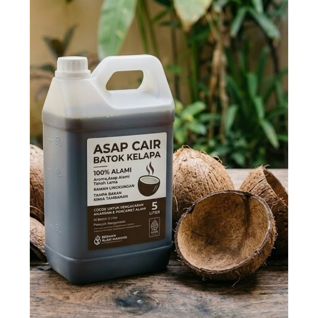 PUPUK ASAP CAIR BATOK KELAPA (pestisida) 5 LITER GRADE C GRADE 3