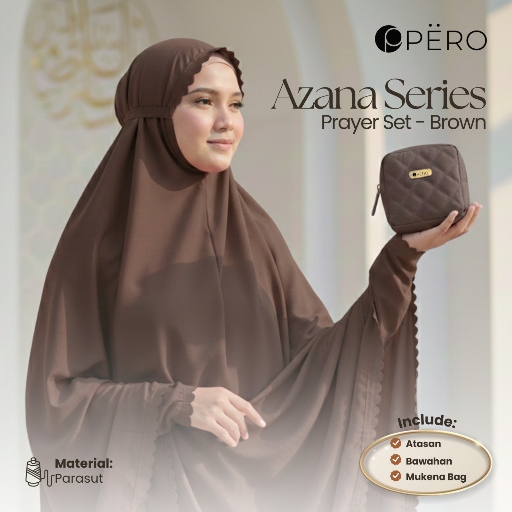 [Grosir Min. 6pcs] Pero Azana Series Mukena Travel with Mini Pouch / Mukena Kecil dengan Tas / Muken