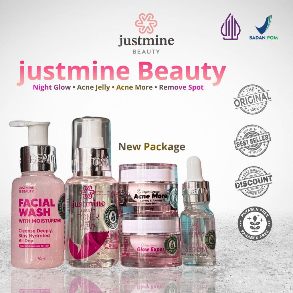 [Dropship Khusus Reseller] Justmine Beauty Skincare All Varian Series - Free Kardus Packing