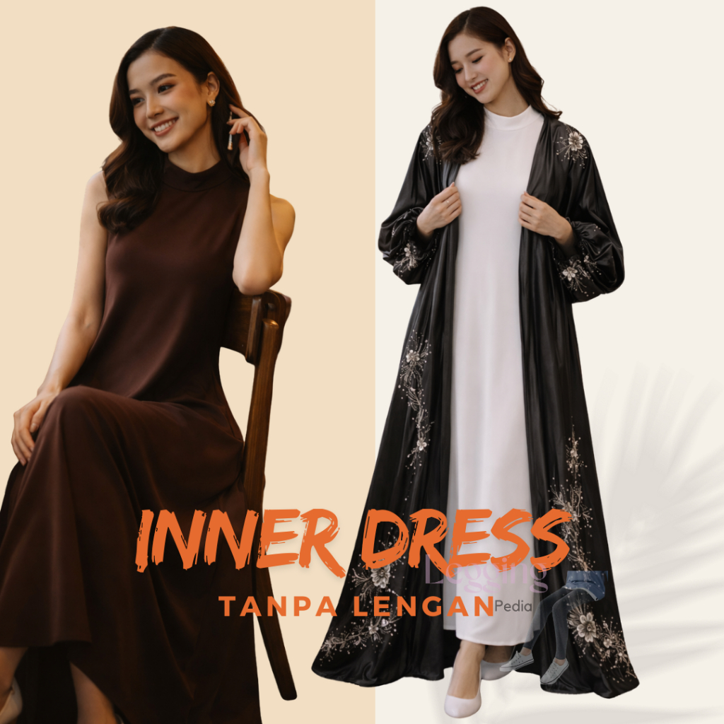 Gamis Perempuan terbaru | Dress inner lengan pendek