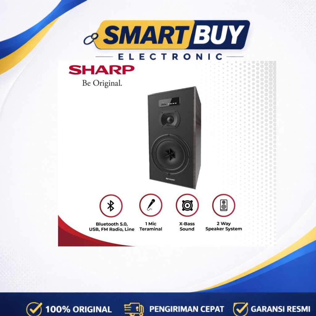Sharp CBOX-B658UBO Speaker Aktif Bluetooth 40W X-Bass Sound Hitam