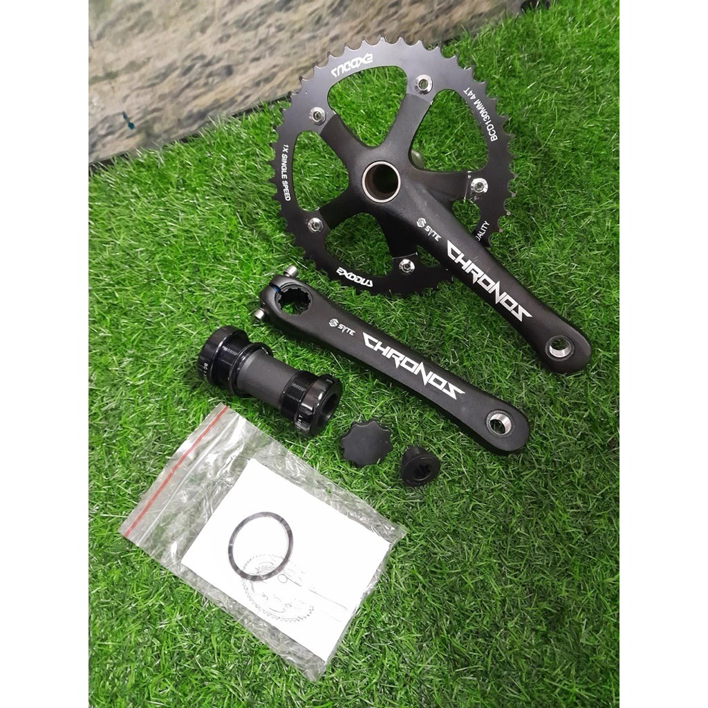 Crankset Crank FC Sepeda Fixie / Lipat / Citybike Single Speed 44T / 46T BCD 130 SYTE EXODUS