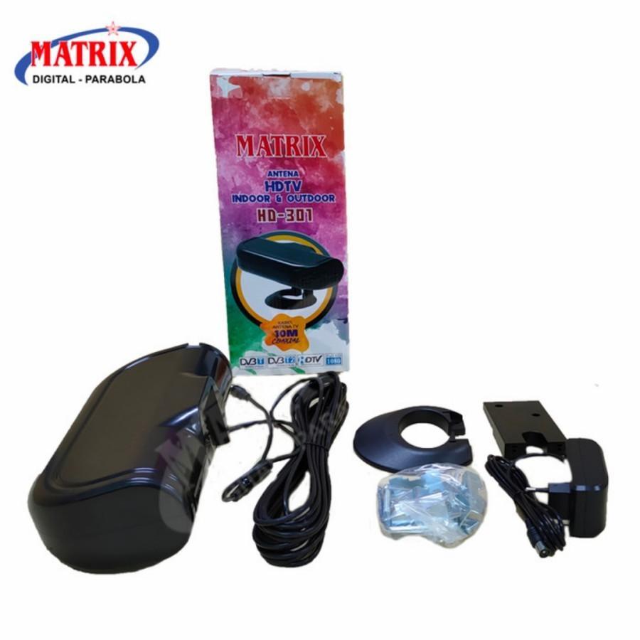 MATRIX HD301 ANTENA TV DIGITAL + BOOSTER HD 301 / HD-301 (FREE KABEL)