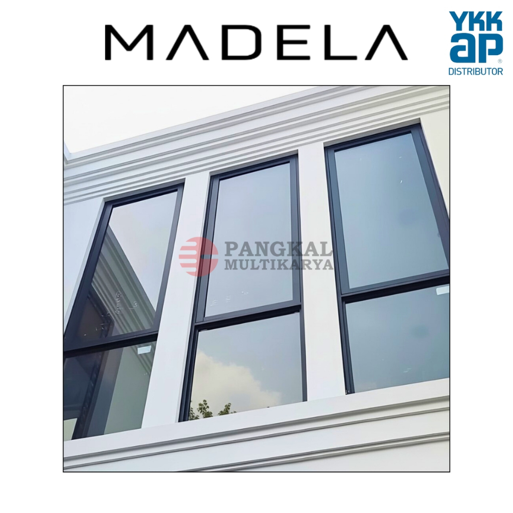 Kusen Jendela Fix / Kaca Mati Aluminium MADELA YKK Lebar 40cm