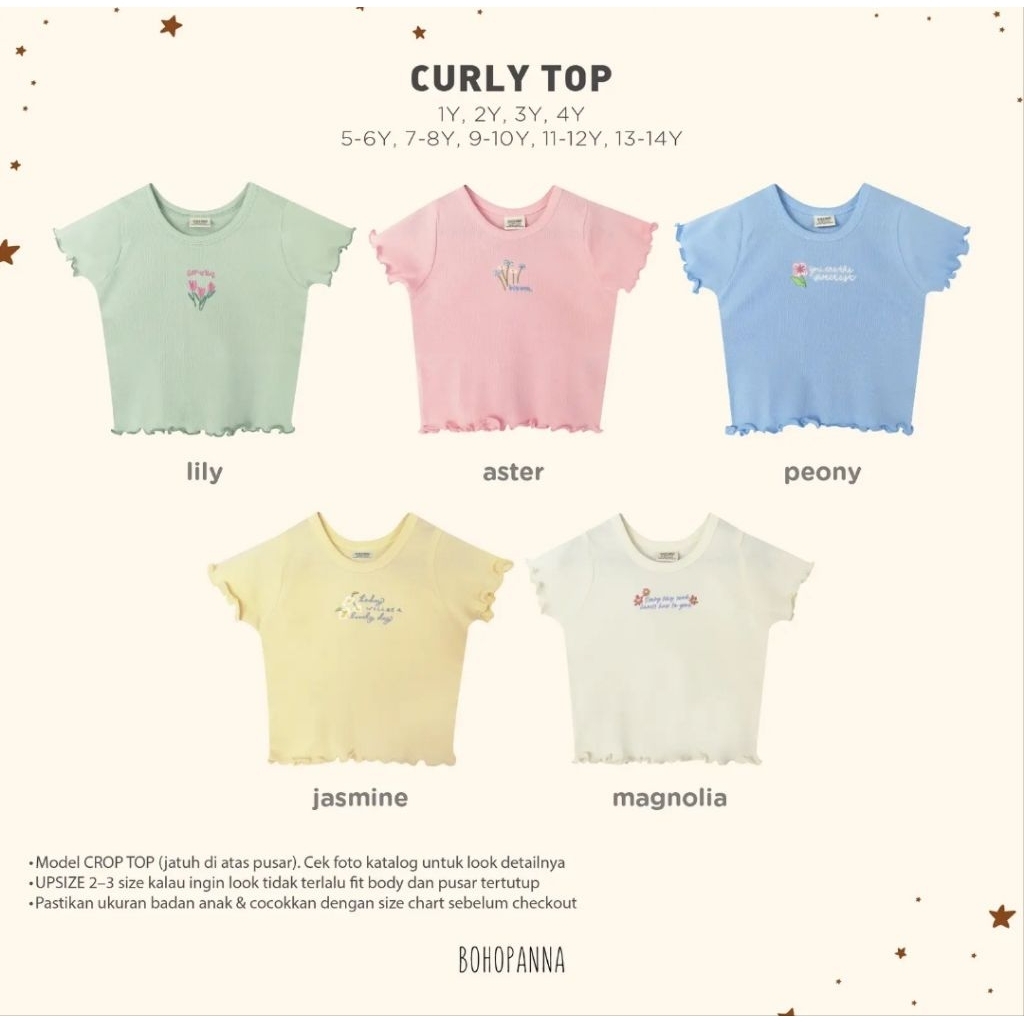 Bohopanna Curly Top - Crop Top Anak