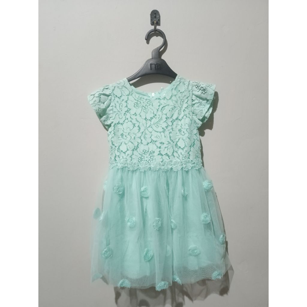 Mothercare Blue Lace Dress / Mothercare Dress Brukat / Mothercare Dress Tulle / Mothercare Special C