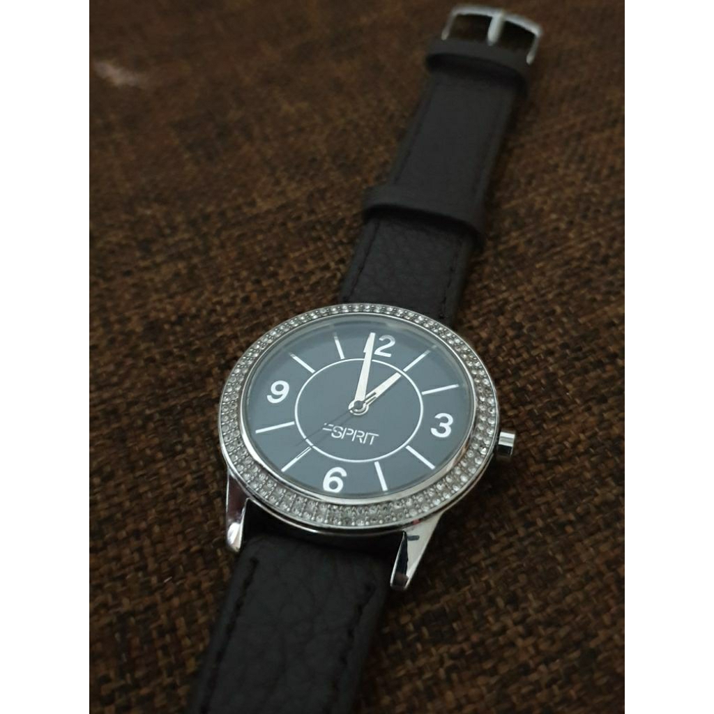 jam tangan esprit black swarovsk