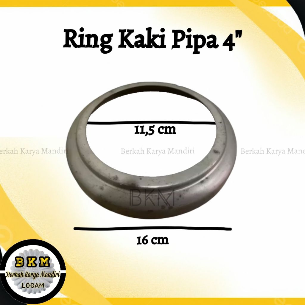 Ring Kaki Pipa 4 Inch // Tapak Kaki Ring Cembung //Aksesories Ornamen Besi Tangga Tralis Pintu Pagar