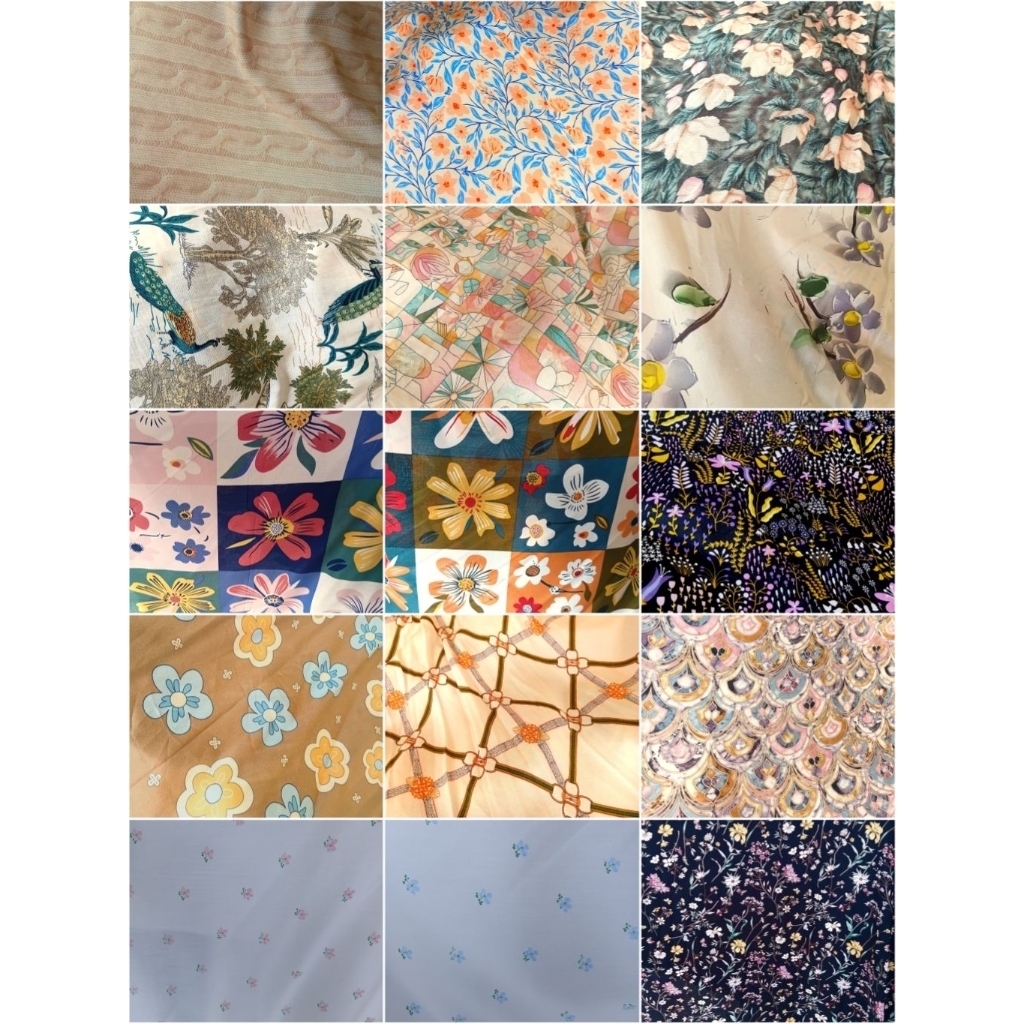 1/2 meter Kain Rayon | Katun Rayon | Bahan Rayon | Kain Meteran | Katun Rayon Motif | Bahan Import