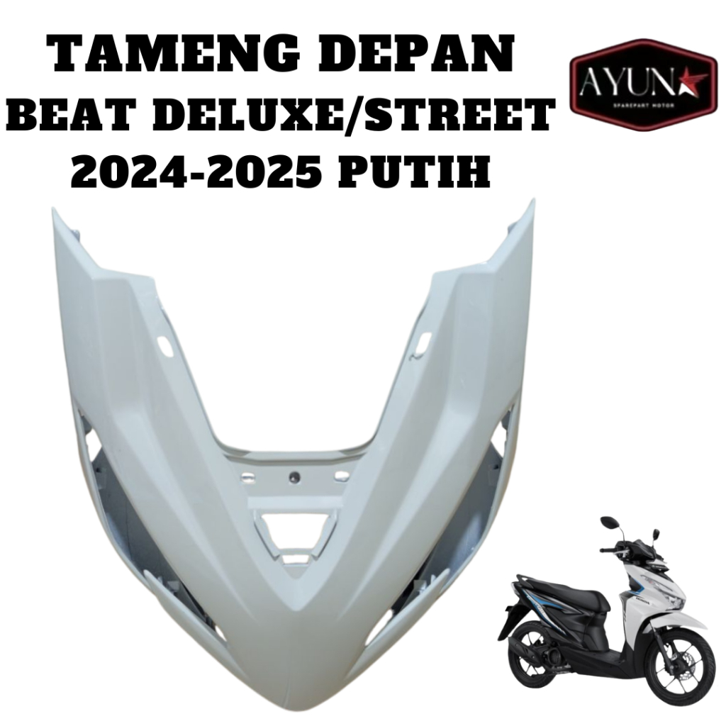 Cover Front Panel Tameng Body Depan Beat Deluxe Beat Street 2024-2025 Gen 2 K1AL Putih Tenshi
