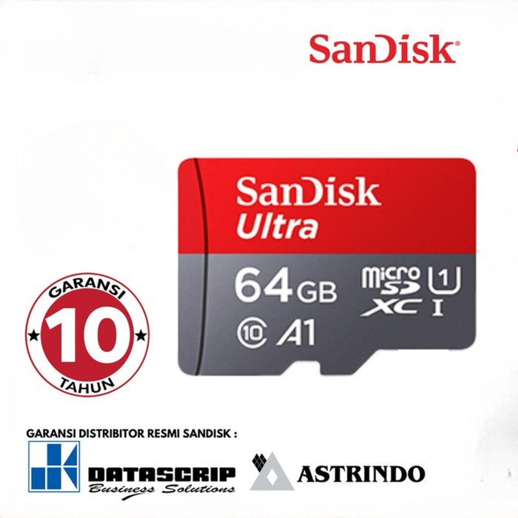 MicroSD SanDisk Ultra MicroSDXC UHS-I A1 64GB / 128GB Memory Card Sandisk 140MBps Class 10 Original