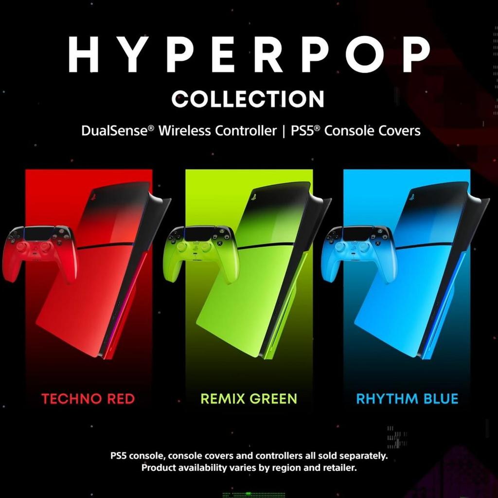 PS5 Slim Disc&Digital Console Cover +Dualsense Wireless Hyperpop Warranty Sony Indonesia