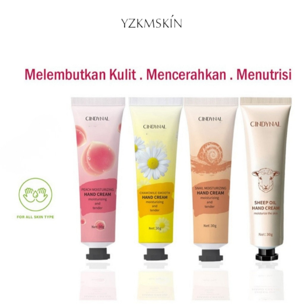 YZKMSKIN - Cindynal Hand Cream Moisturizing / Krim Lotion Tangan Kering & Kasar 30gr