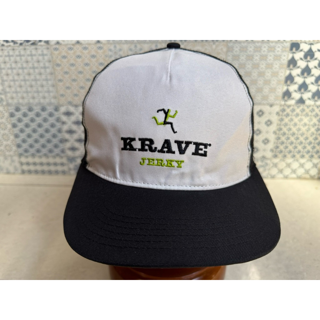 Topi Second Brand Branded Trucker Krave Jerky Original Washed Tag