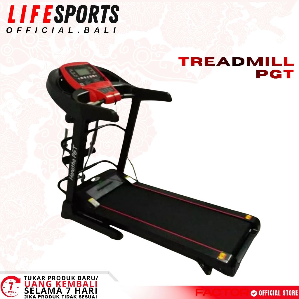 Lifesports - cardio Alat Olahraga Fitness Gym Walking Pad Treadmill Elektrik Hanatha PGT
