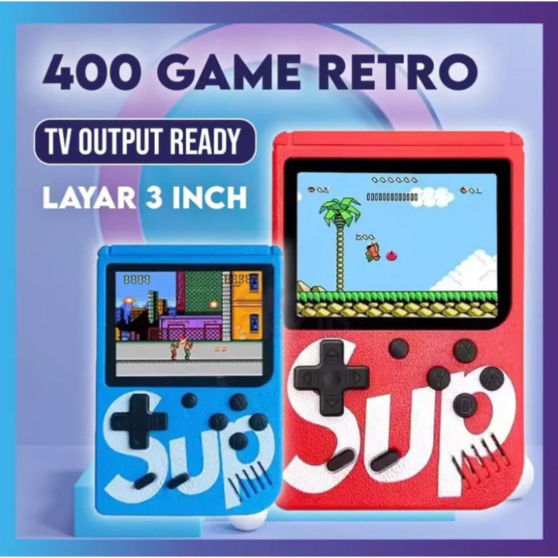 Game Boy Original Retro 2 Player 400 Games In 1 Sup 8 BIT Mini Console Portable Gameboy Retro dengan