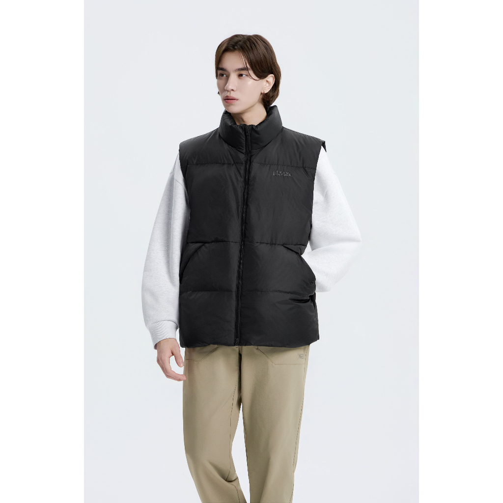 National Geographic Eira High-Neck Goose Down Vest - Rompi Hitam
