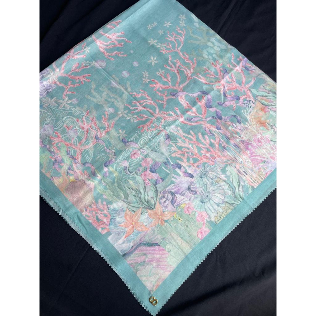 preloved buttonscarves the little mermaid series teal