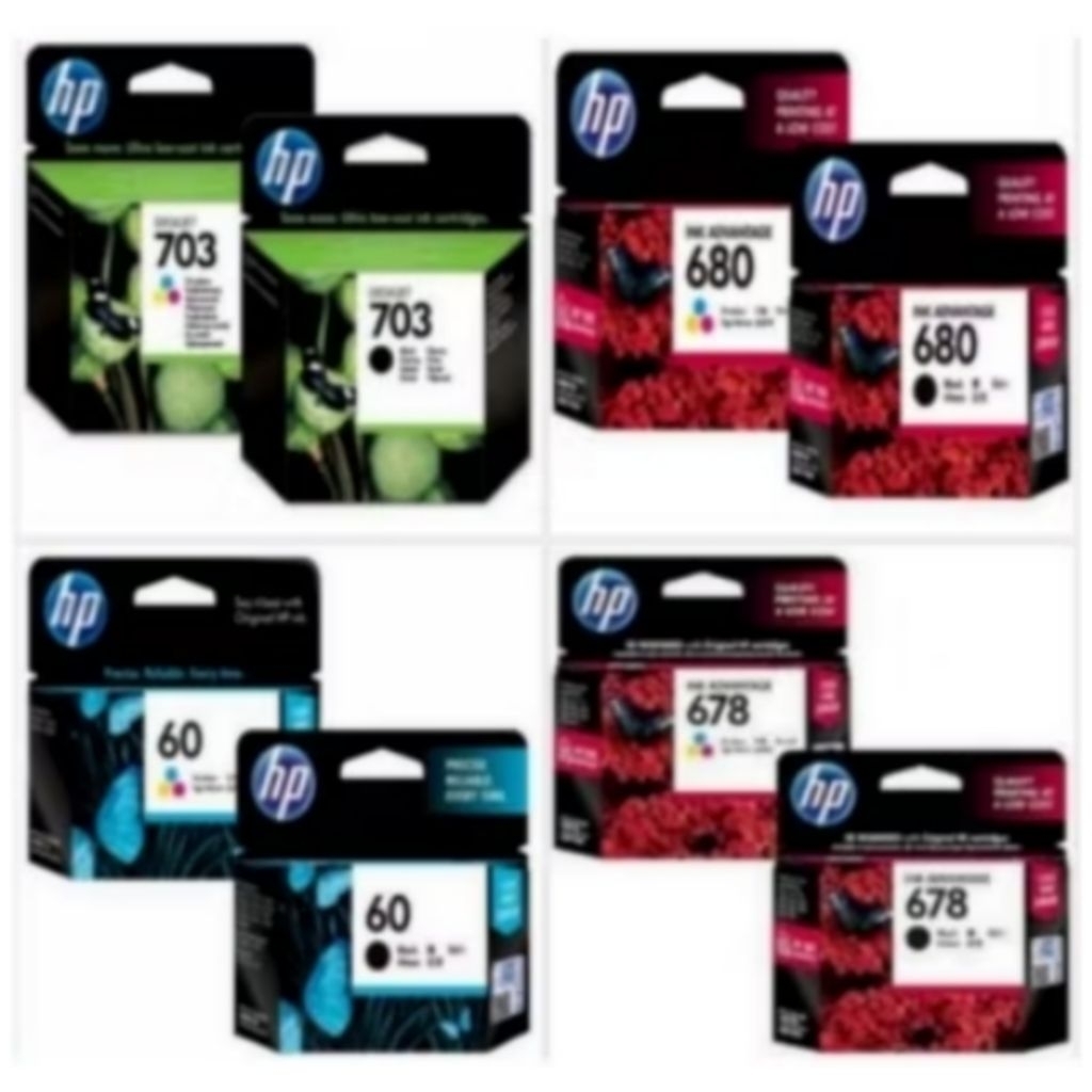 TINTA CARTRIDGE HP 60/703/680/678 BLACK & COLOR ORIGINAL