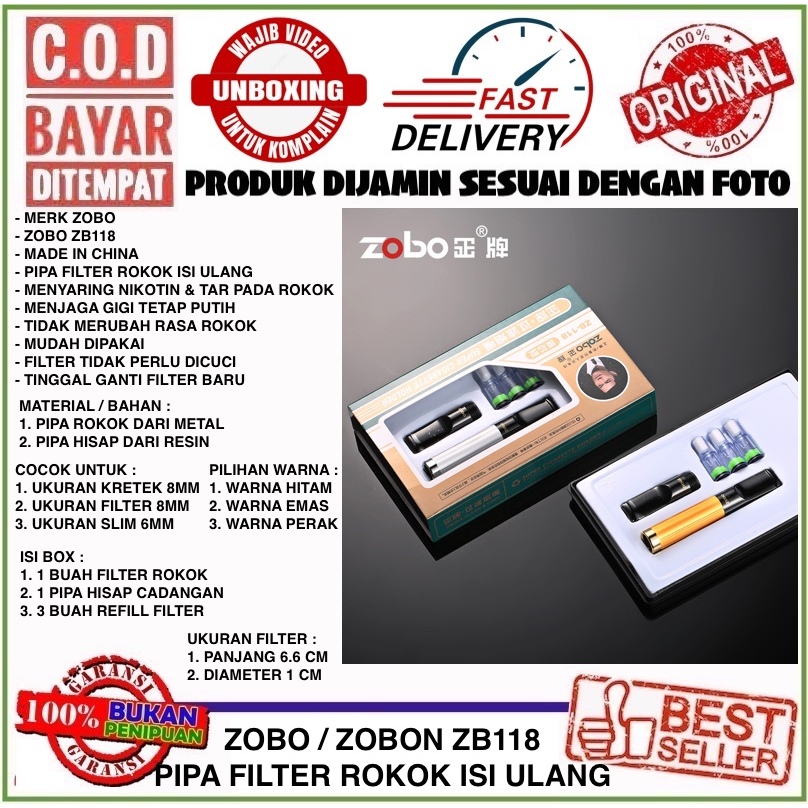 ZOBO ZB118 / ZB-118 / ZB 118 Isi Ulang 8mm dan 6mm