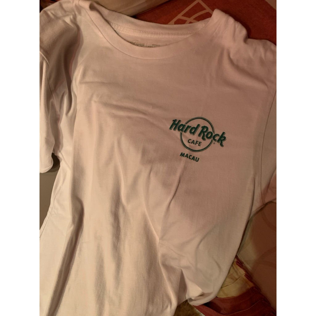 Hard Rock Hotel Cafe Macau Merchandise White T Shirt Kaos Putih