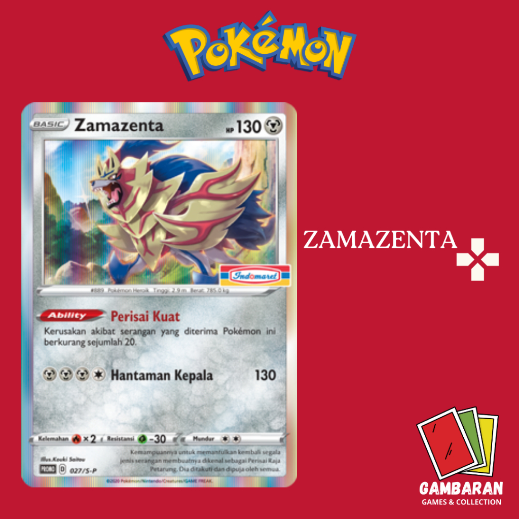 Zamazenta Promo Indomaret 027/S-P Kartu Pokemon Indonesia TCG