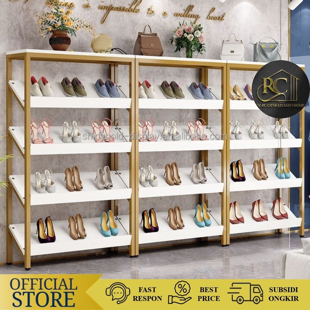 Rak Sepatu|Paket 3 Rak Display|Showcase Branding Toko Sepatu