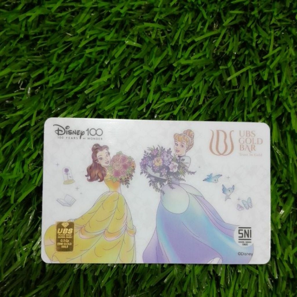 UBS gold 0.5 gram disney princess cinderella and belle