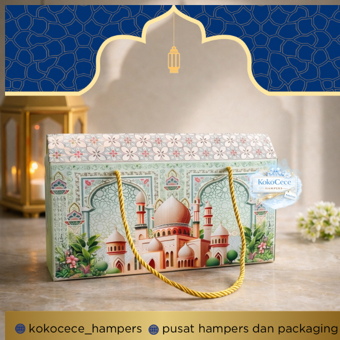 BOX LEBARAN TAS KARTON KOTAK IDUL FITRI DUS KUE KERING ISI 4 TOPLES BULAT 500GR KOTAK HAMPERS LEBARA