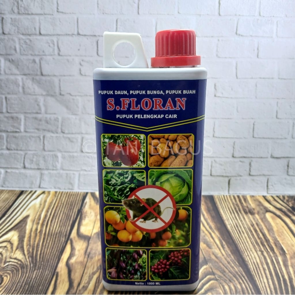S.FLORAN 1 Liter - Pupuk Cair Pelengkap Daun, Bunga, Buah & Pengusir Tikus